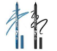 2 Pcs Eyeliner Metallic Glitter Eye Liner Matita per Donne,Eyeliner impermeabile Labbra Liner Ombra occhi Matite sopracciglia Pen Eye Makeup (01 Nero e 07# Blu)