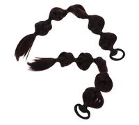 2 Pcs Fascia Per Capelli Intrecciata Estensione Della Coda Di Cavallo