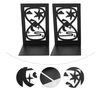 2 Pcs Fermalibri Forma Di Clessidra Cava Reggilibri in Metallo Decorativi