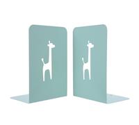 2 Pcs Fermalibri in Metallo Per Scaffali Moderni Decorativi Giraffa