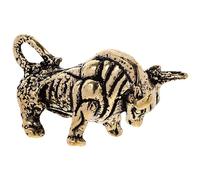 2 Pcs Figurina Di Toro Pendenti Anno Bue Ottone Accessori Portachiavi