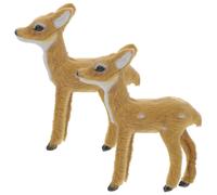 2 Pcs Figurine Di Animali Realistiche Arredamento Del Cervo Per Le Vacanze