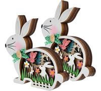 2 Pcs Figurine Per La Decorazione Della Casa Decorazioni Coniglietto