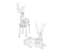 2 Pcs Figurine Per Le Renne Del Partito Oggetti Da Collezione Di Cervi piedi