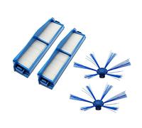 2 pcs Filtro HEPA + 2 pcs Spazzola Laterale Kit for Philips FC8794 FC8796 FC8007 FC8792 Aspirapolvere di Ricambio Pezzi di Ricambio Lodevole (Size : 4pcs)