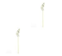 2 PCS Fiori Finti Bianchi Orchidea Artificiale Di Seta Decorativi
