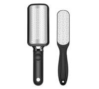 2 Pcs Foot File, Stainless Steel Heel Skin File, Foot Files Callus Remover Foot Scrubber Brusher Suitable For Dry And Wet Skin