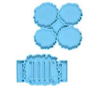 2 Pcs Forme in Silicone Per Resina Formine Stampo Sottobicchieri