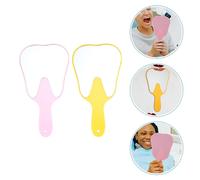 2 Pcs Fotografico Intraorale LED Specchio Portatile Piccolo Compatti