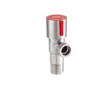 2 PCS G1/2 Valvola di Aspirazione Acqua Calda e Fredda in Acciaio Inox Valvole ad Angolo Riempimento Wc Lavello Rubinetto Riscaldatore per Cucina Bagno(Red)