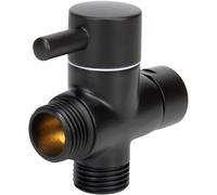 2 PCS G1/2in Convertitore adattatore a T for valvola deviatrice in ottone a 3 vie nero for convertitore acqua bagno soffione per rubinetti e valvole