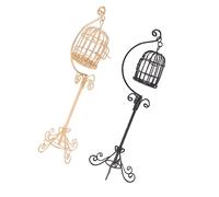 2 Pcs Gabbia Decorativa Per Uccelli Mobili La Casa in Miniatura Accessorio
