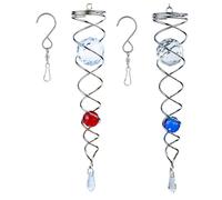2 PCS Garden Spiral Tail Hanging Wind Spinner Rosso e W1H25877
