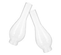 2 Pcs Glass Oil Lamp Chimney Vintage Covers Clear Kerosene Shade Replacement Lighting Accessories Cover Per Cherosene