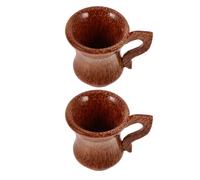 2 Pcs Glassetta Per Vino Bicchieri Da Tazza Di Legno Boccale Birra