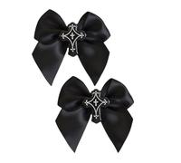 2 PCS gotico dolce girly scuro fiocco capelli clip fiocco fiocco fiocco stile Y2K mazzi accessori Sweet Balletcore