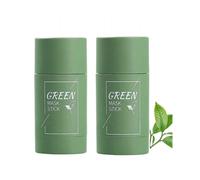 2 pcs Green Tea Mask Stick for Face, Blackhead Remover with Green Tea Extract, Deep Pore Cleansing, Skin Brightening, Moisturizing for All Skin Types