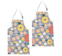 2 Pcs Grembiuli Da Cuoco Grembiule Riutilizzabile Con Tasche Grigliata