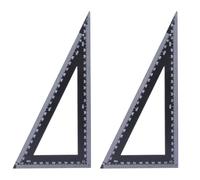 2 PCS High Carbon Steel Triangle Ruler Framing Square Carpentry Tool | 90 Degree Square Woodworking Measuring Tool Small Triangle Square Small Square Ruler Engraved Scales Ruler for Woodworking