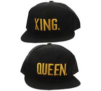 2 pcs hip-hop e regine 3d amanti ricamati coppie cappelli a scatto