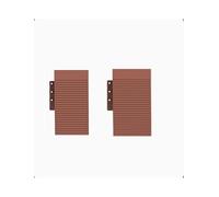 2 pcs Intermediate Connecting, Plastic Ramp, Gentle Slope, Free Splicing, Stable Structure, for Thresholds and Bathroom(Brown,W 19.5cm H 4cm)