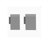 2 pcs Intermediate Connecting, Plastic Ramp, Gentle Slope, Free Splicing, Stable Structure, for Thresholds and Bathroom(Grey,W 17.5cm H 3.5cm)