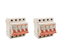 2 PCS Interruttore Magnetotermico 25A, MCB Trifase Curva B 4P 6KA, 380V, 4 Modulo DIN