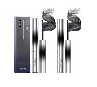 2 Pcs Judy Doll Mascara, Judydoll Mascara, Bristleless Mascara, 3D Curling Eyelash Iron Mascara, Washable Extra Slim Metal Mascara, Waterproof, Long Lasting