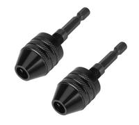 2 PCS Keyless Drill Chuck 1/4in Hex Shank Keyless Chuck Mini Drill Chuck | Quick Change Ada pter Converter Drill Adap ter Hex Shank Drill Ada pter Quick for Electric Screwdriver Drill