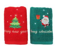 2 Pcs Kitchen Drying Cloth Hand Linen For Home Use Asciugamano Natale Di Cotone