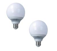 2 PCS Lampada Led E27 Globo G95 15W 220V, Bianco Caldo 3000K, Diametro 95mm Lunghezza 133mm
