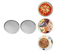 2 Pcs Leccarda Forno Teglia Rotonda Per Pizza Padella in Alluminio