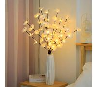 2 PCS LED illuminato ramo ramo 40 perline a LED caldo bianco di colore alimentato da batterie luci decorative ramo per vaso camera da letto ristorante caffè bar biblioteca festa foto sfondo 70cm