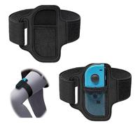 2 Pcs Leg Strap Leg Bands Compatible with Nintendo Switch Fit Adventure Game Adjustable Elastic Strap for Adults & Kids(Black)