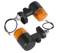 2 pcs lenti arrotondate ambra universali da 12 V Luci di svolta di motociclette Lampade compatibili con la maggior parte delle bici(A Black)