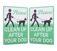 2 Pcs Logo in Ferro Battuto Segni Del Prato Tenere Il Cane Lontano Dal
