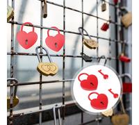 2 Pcs Lucchetti Con Chiavi Piccolo Lucchetto Lock Forma Di Cuore