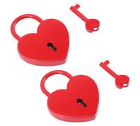2 Pcs Lucchetti Cuore Lucchetto Piccolo Lock A Forma Di Con Chiave