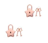 2 PCS Lucchetti Da Viaggio Lucchetto Di Metallo Blocco Del Diario Con Chiave