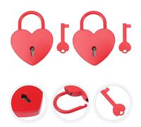 2 Pcs Luchetto A Forma Di Cuore Piccolo Lucchetto Metallo Serratura Dell'amore
