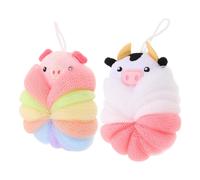2 Pcs Luffa Carina Spugne Da Bagno Dei Cartoni Animati Pouf Doccia