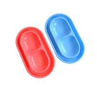 2 Pcs Mangiatoia Cane Per Cani Doppia Ciotola Animali Domestici Cuccioli