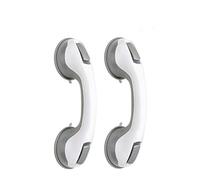 2 PCS Maniglia di sicurezza con ventosa per Doccia o Vasca da Bagno Grigio(Grigio)
