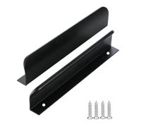2 Pcs Maniglie Nascoste per Mobili Nero Maniglie da Cucina Curve Lega di Alluminio Maniglie per Armadio Moderni Maniglia per Cassetto Invisibile per Armadietti Scarpiere (length:1500mm)