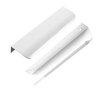 2 Pcs Maniglie Nascosto Tiretti Armadio angoli arrotondati Pomello Bianco Cassetto Manopole Da Cucina Pull tirettiera Mobili Manopola dell'armadio Della Porta per Camera (lunghezza 1200mm)