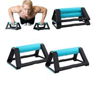 2 Pcs Maniglie per Flessioni, con Base Antiscivolo Silicone, Portatile e Impilabile, Capacità di Carico 110 kg, Barre per Push Up, Parallele Calisthenics Attrezzature Flessioni Attrezzi, 19x11x7cm
