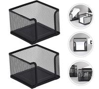 2 Pcs Materiale Ufficio Scatola Per Appunti Porta Di Carta Desktop Promemoria