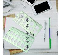 2 PCS Math Drawing for School Office Righello Geometrico Cerchiometro