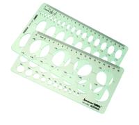 2 PCS Math Drawing for School Office Righello Geometrico Cerchiometro