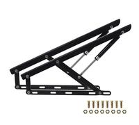 2 Pcs Meccanismo Di Sollevamento Pneumatico Per Letto Contenitore, Set Di Cerniere Per Telaio Letto Contenitore, Idraulici Molla A Gas Per Divano Letto Contenitore Salvaspazio Nero/Bianco(Francia,900m